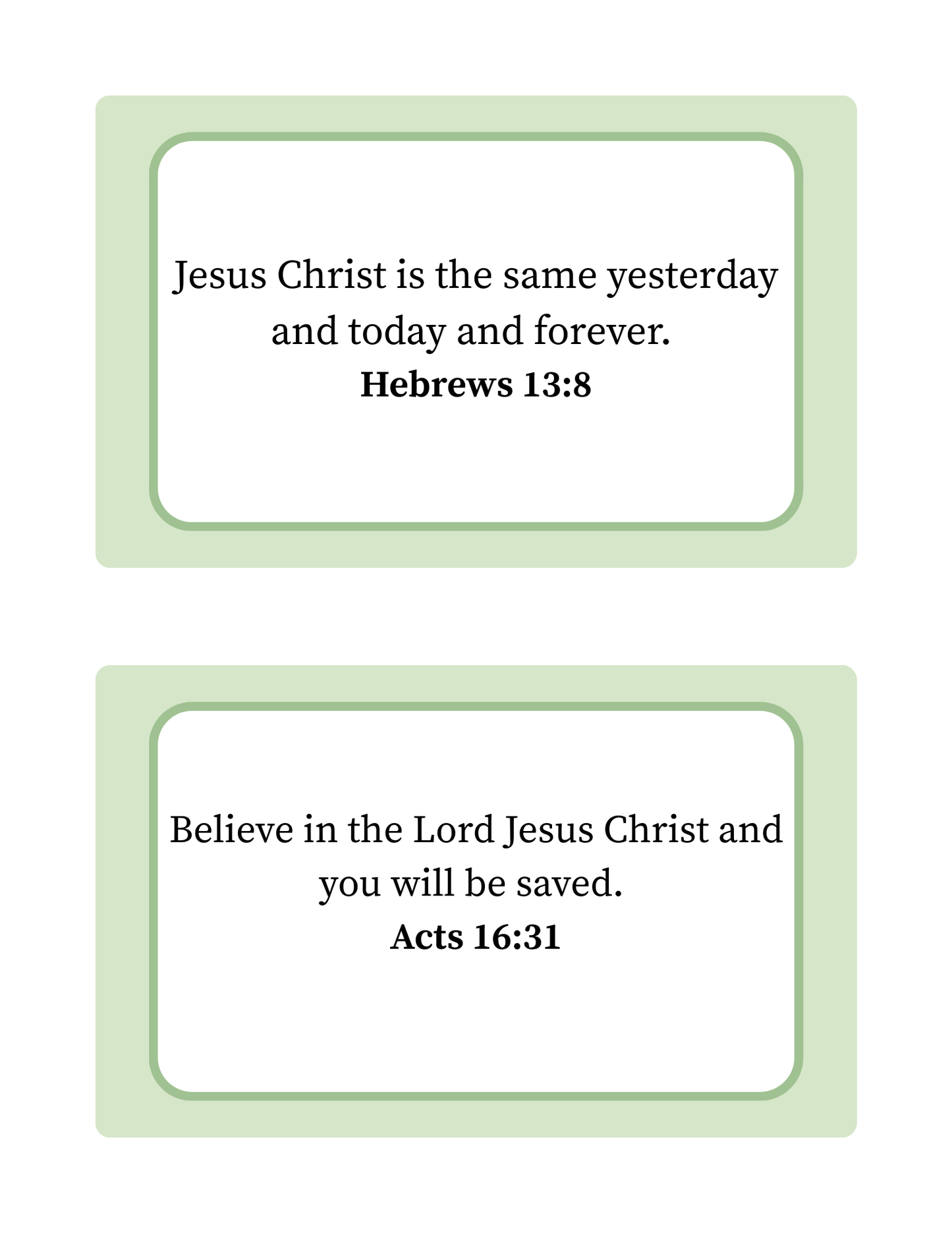 Monthly Scripture Cards