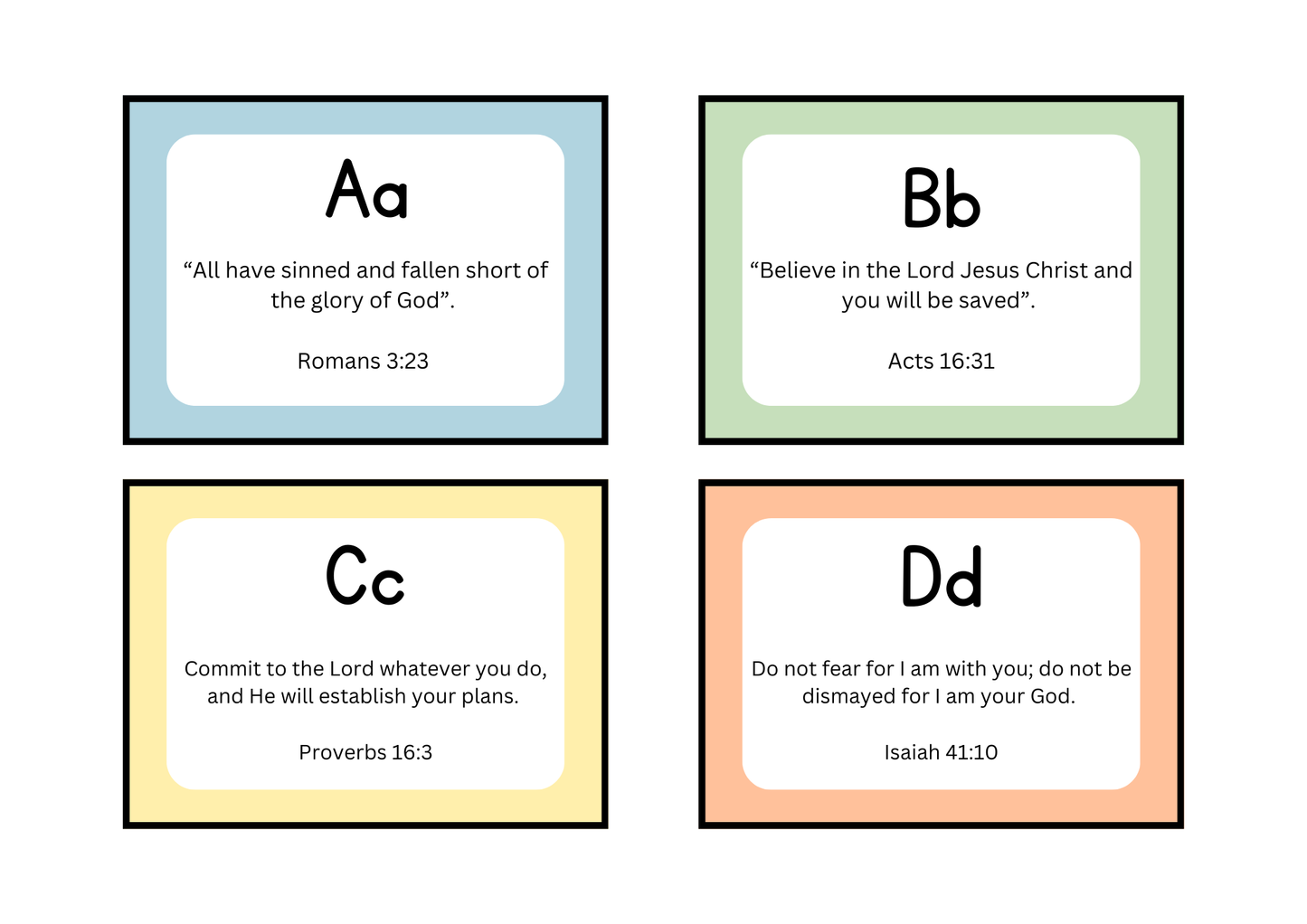 Alphabet Bible Verses