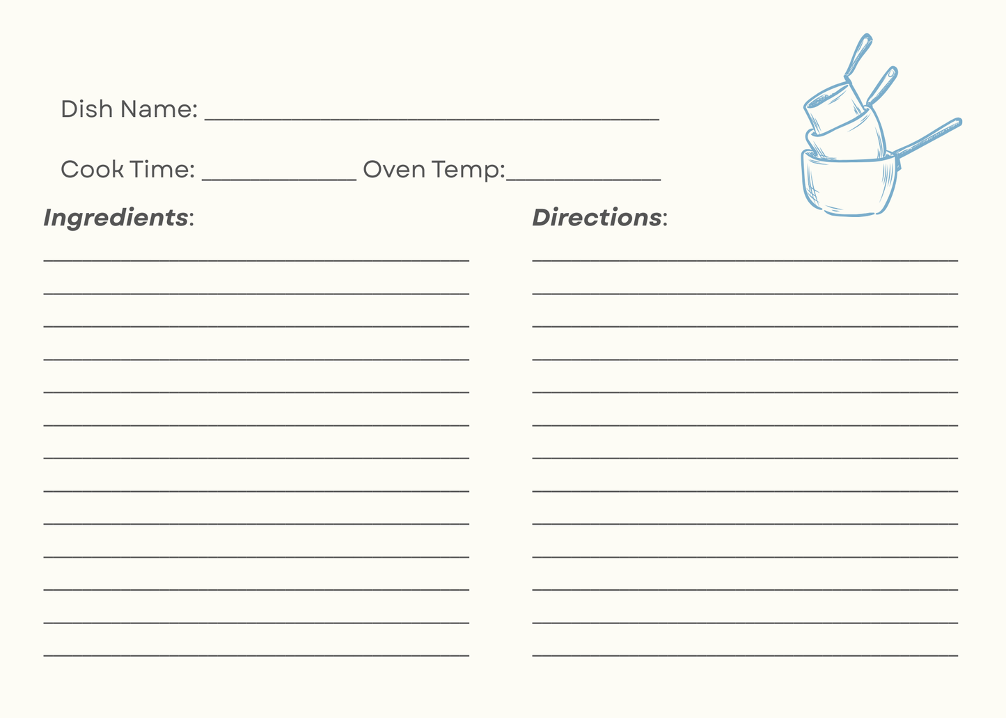 Simple Recipe Cards
