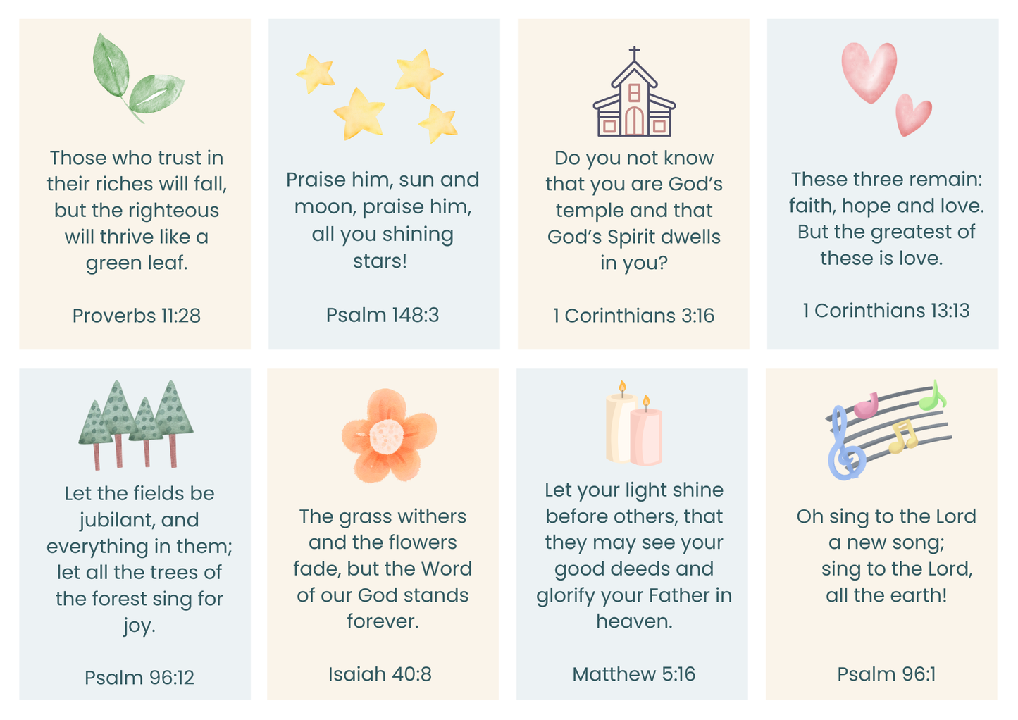 Bible Verse Cards