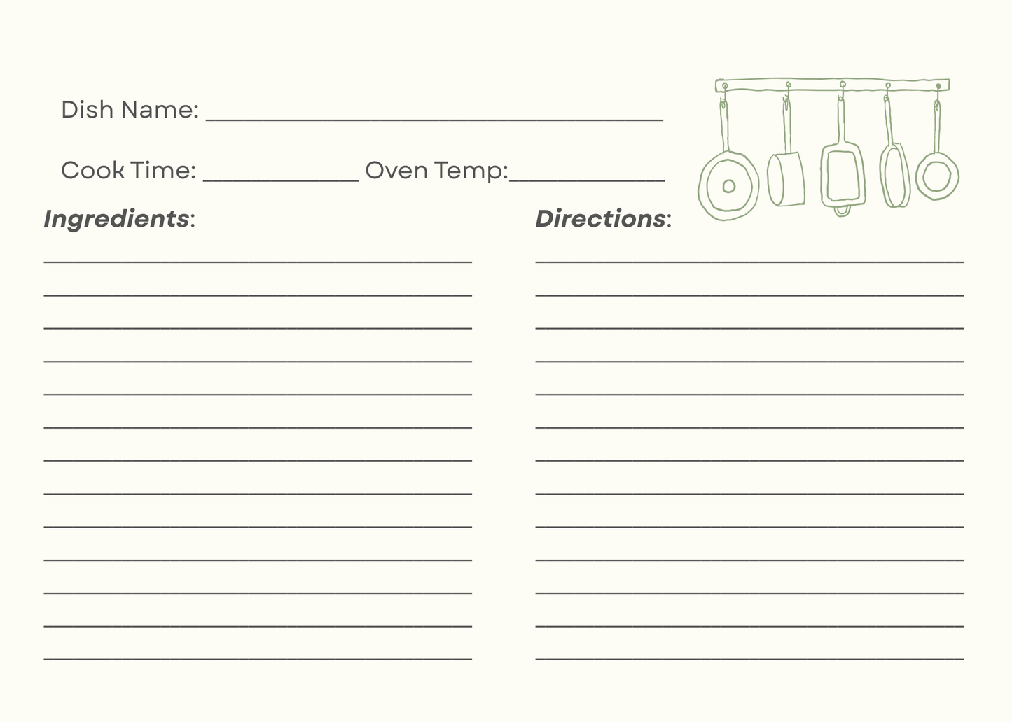 Simple Recipe Cards